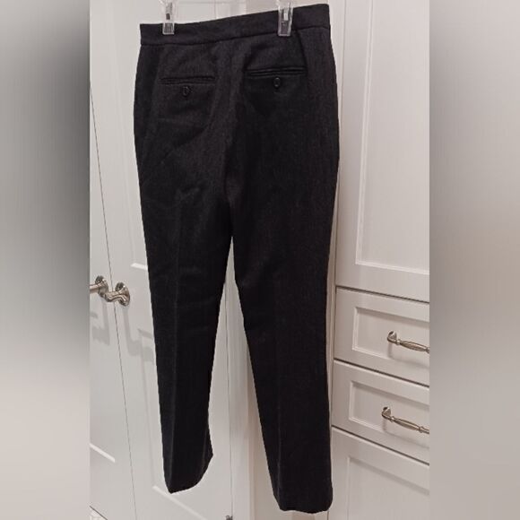 Lauren Ralph Lauren Wool Houndstooth Pants Trousers Charcoal Grey - Picture 4 of 10